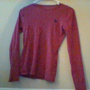 red&burgundy long sleeve abercrombie shirt